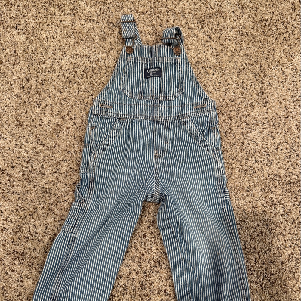 OshKosh B'gosh Blue Striped Overalls